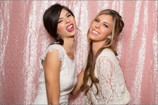 Blush sequin backdrop