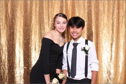 Gold to white reversible magic sequin backdrop