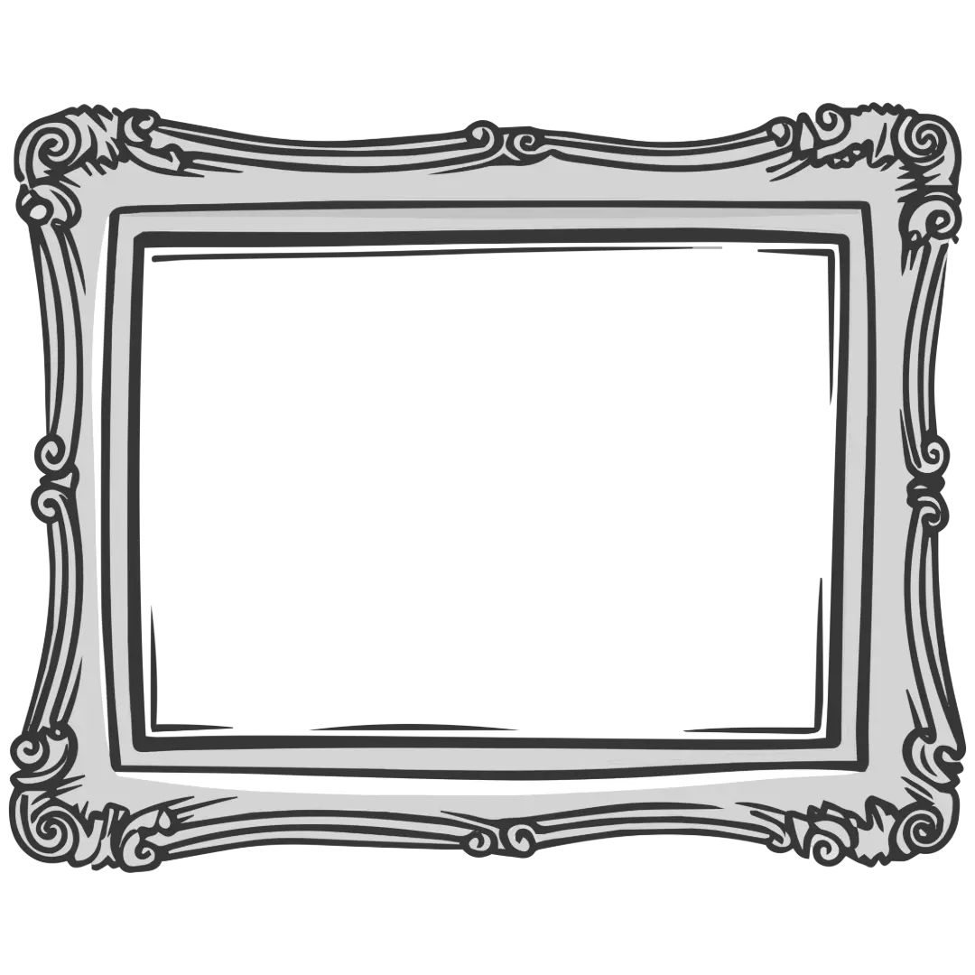 Decorative gold ornate picture frame